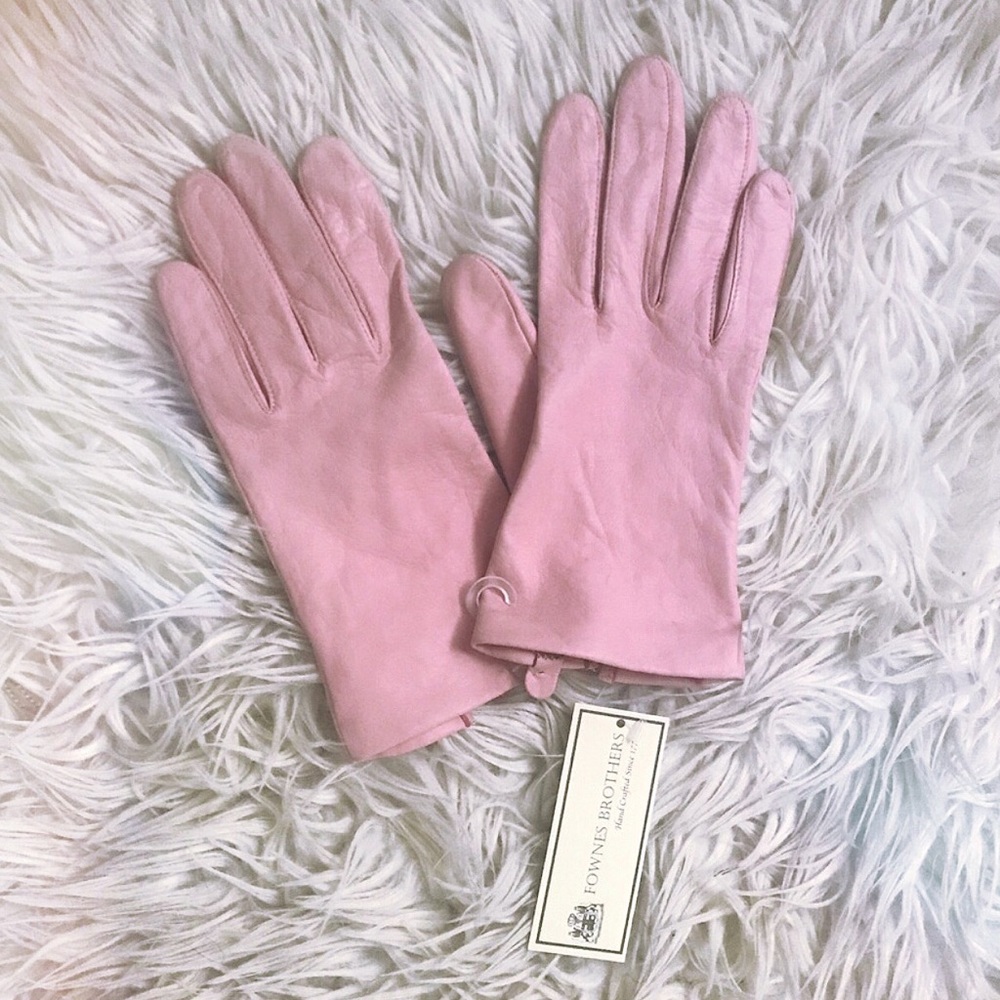 Nordstrom Pink Leather Gloves